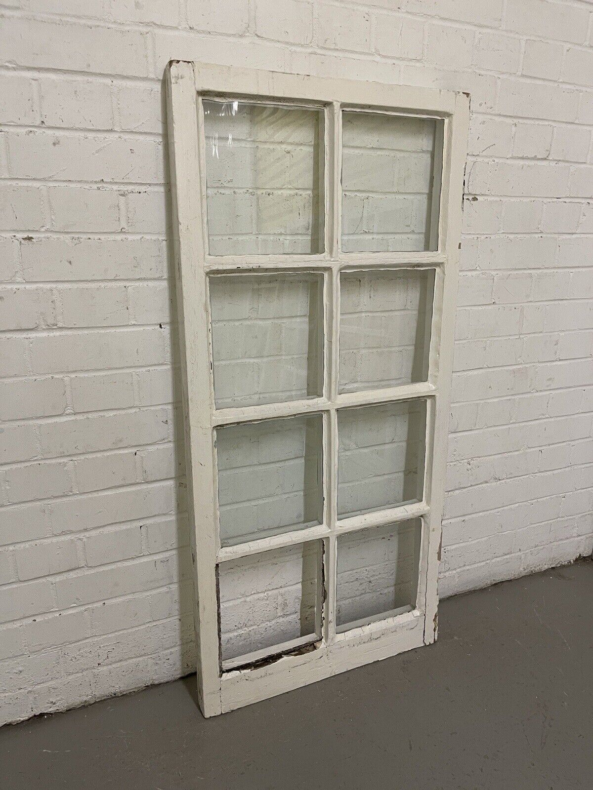 Reclaimed Old Modern Georgian Style 8 Panel Wooden Window 568 x 1175mm