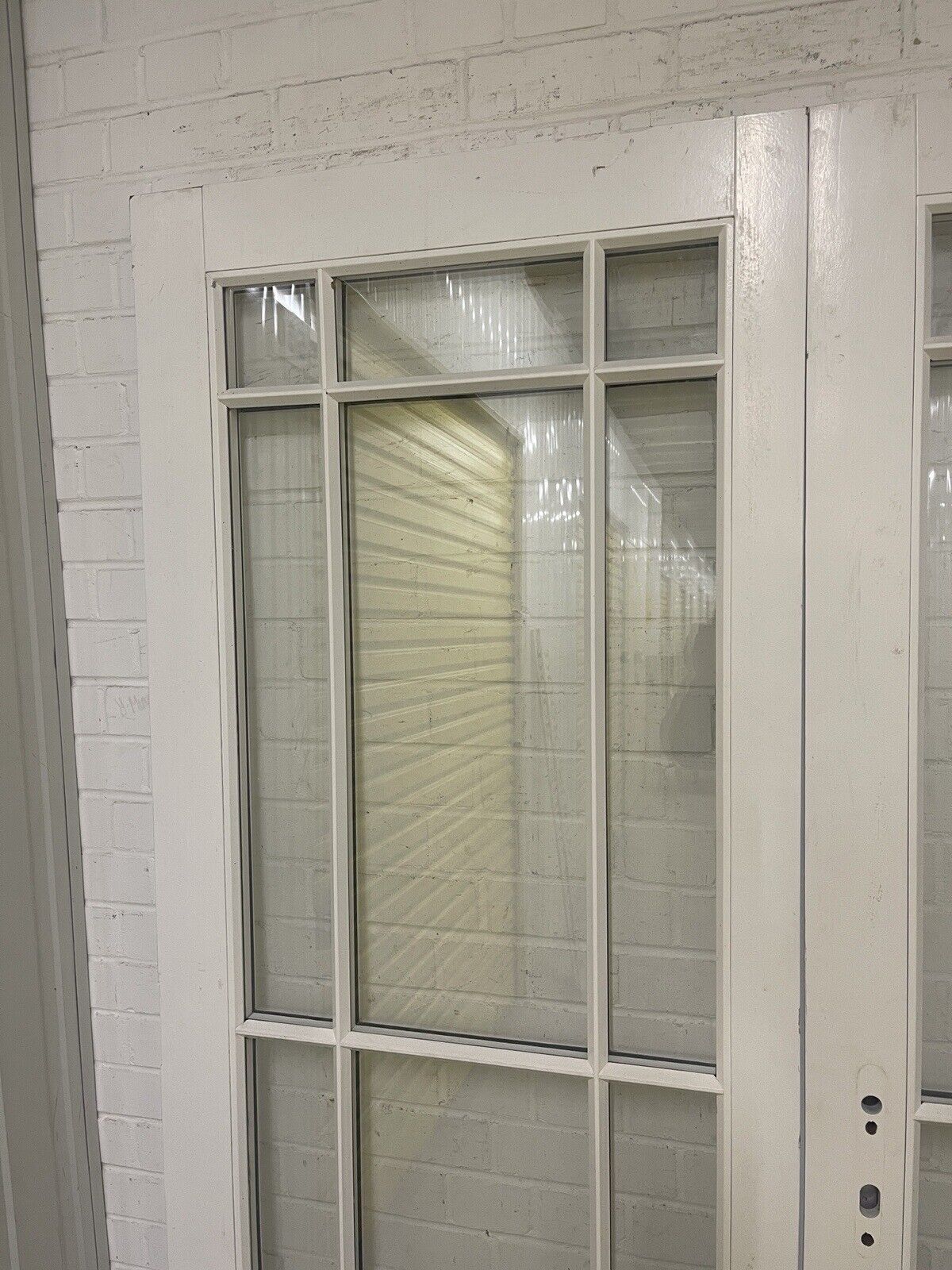 Reclaimed Style French Double Glazed Glass Wooden Double Doors 2034mm x 1530mm