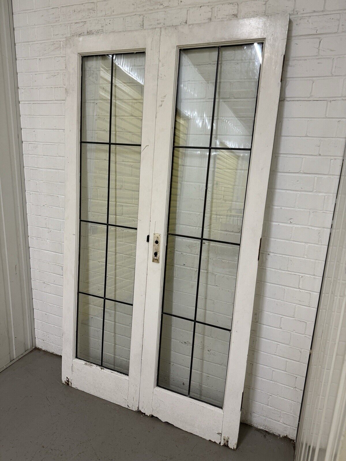 Reclaimed French Double Glazed Wooden Double Doors 2000 x 1107mm