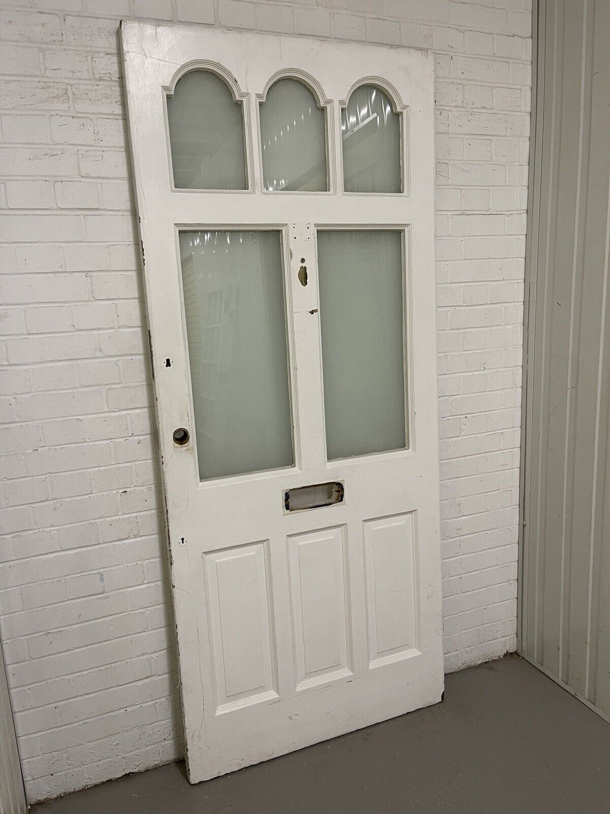 Reclaimed Victorian Edwardian Wooden Panel Front Door 2130 or 2135mm x 913mm