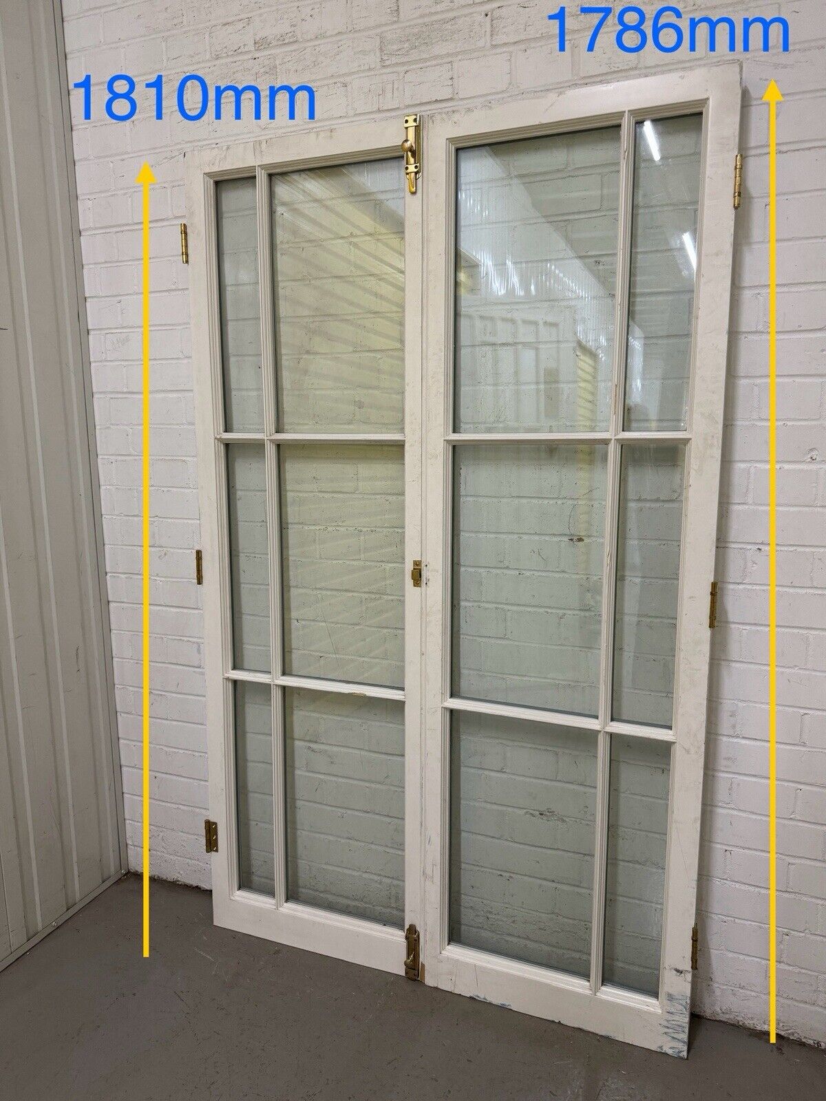 Reclaimed French Double Glazed Wooden Double Doors 1786 or 1810mm x 1120mm