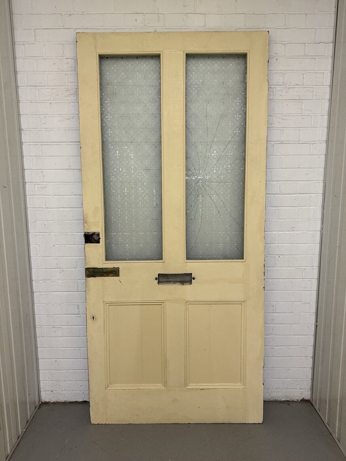 Reclaimed Victorian Edwardian Wooden Panel Front Door 2275 Or 2270mm x 1050mm