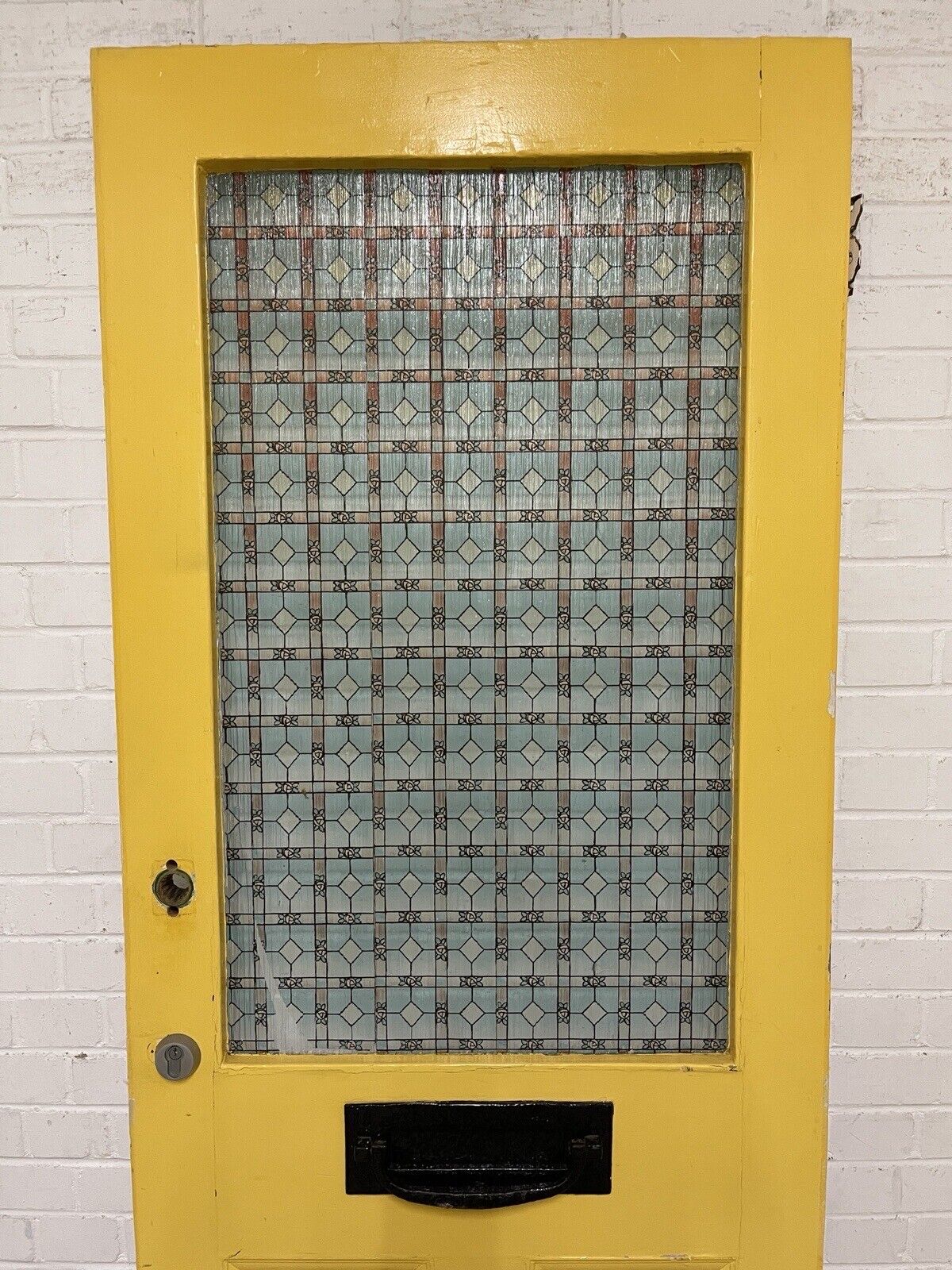Reclaimed Old Edwardian Victorian Wooden Panel Front OR Side Door 2080 x 800mm
