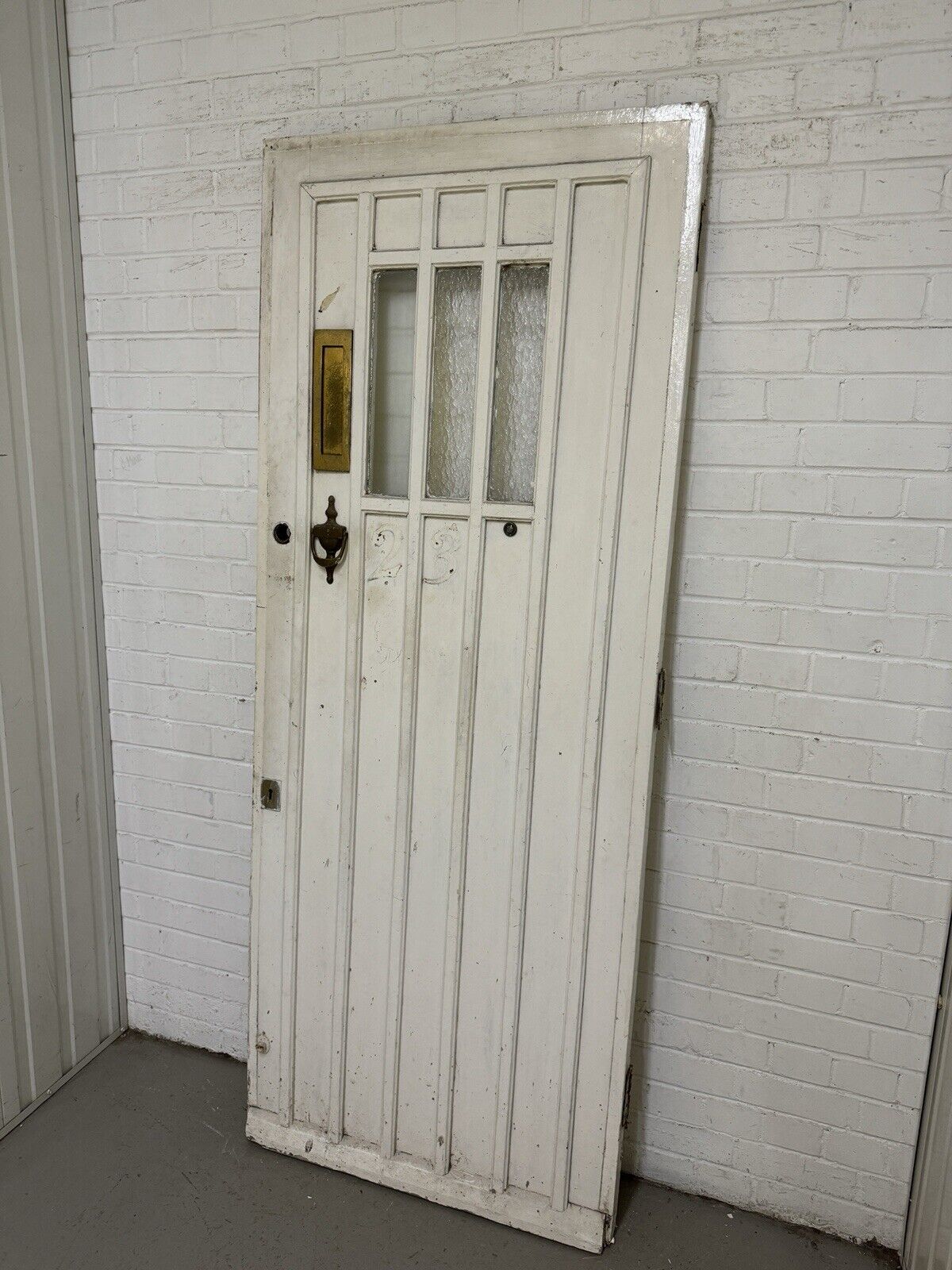 Reclaimed Old Arts and Crafts Victorian Wooden Front Door 2023 x 805mm