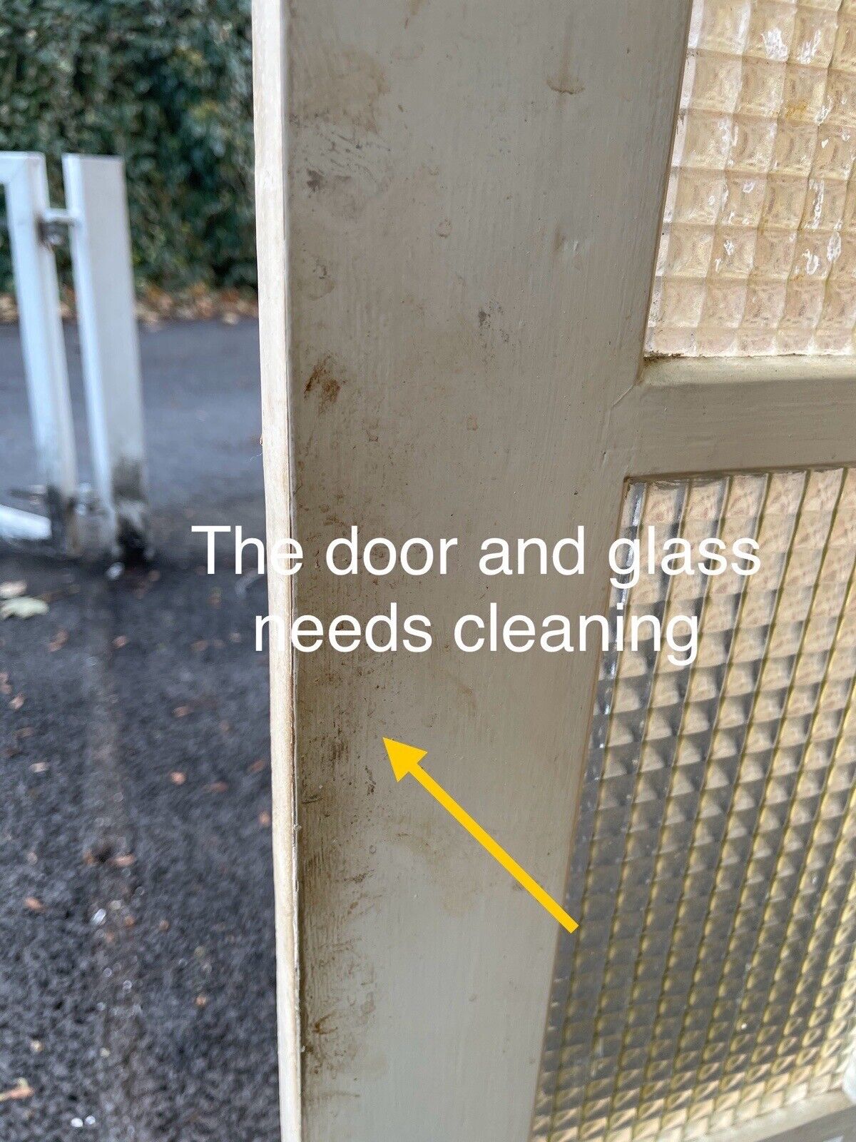 Reclaimed Cross Reeded Glass Door 1980mm x 760mm