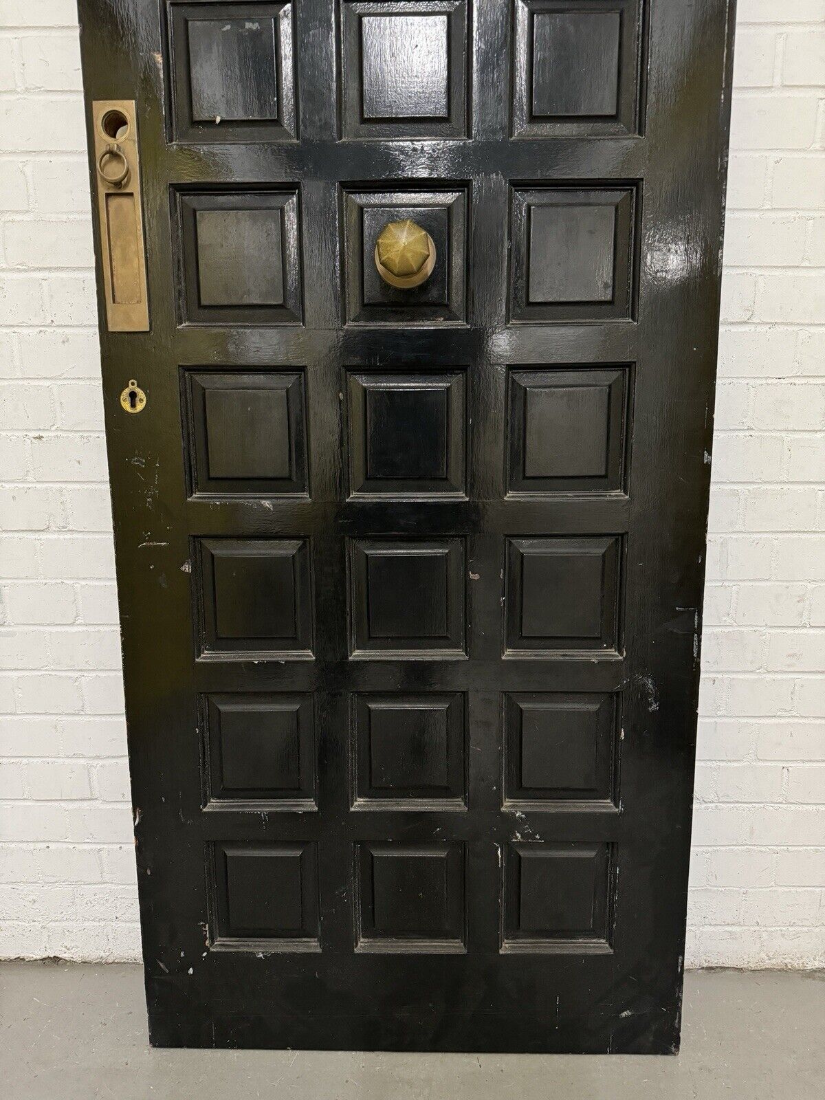 Reclaimed Old Victorian Edwardian Embossed Wooden Panel Front Door 2025 x 811mm