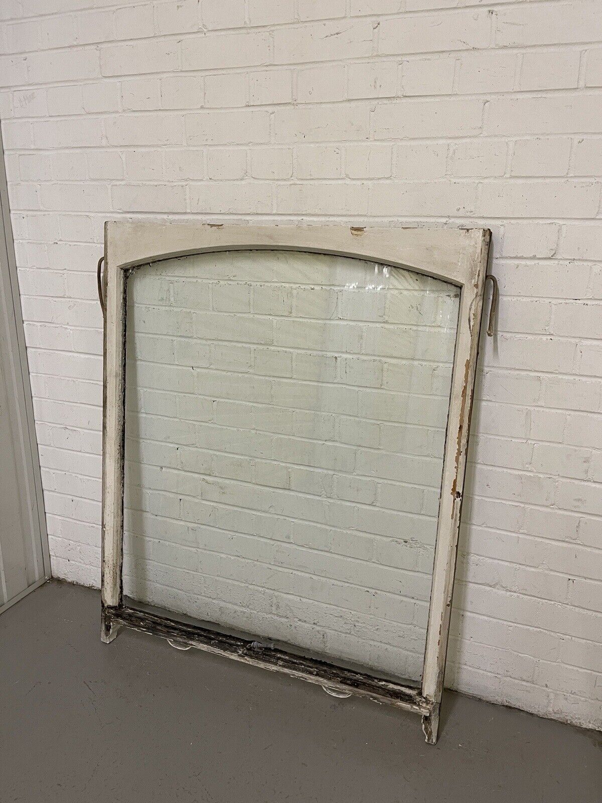 Pair Reclaimed Old Victorian Edwardian Arch Panel Wooden Sash Window 1140 x 935