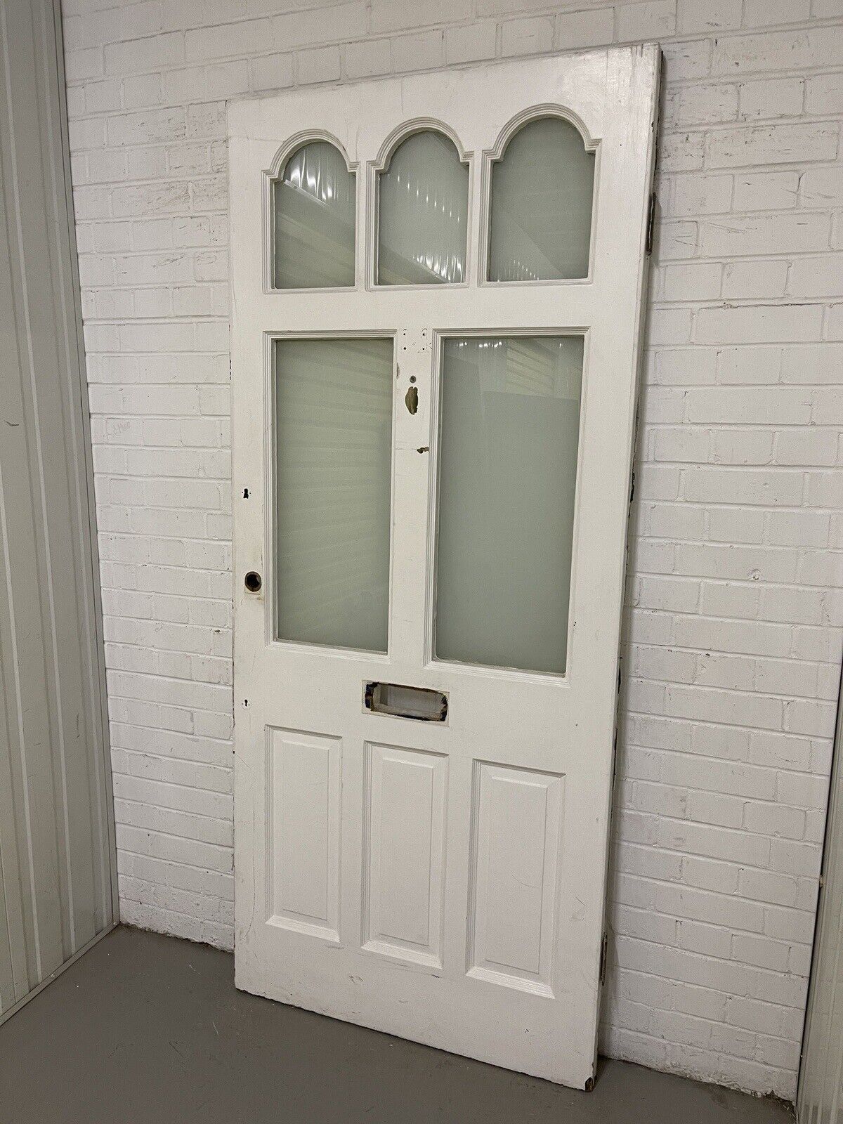 Reclaimed Victorian Edwardian Wooden Panel Front Door 2130 or 2135mm x 913mm