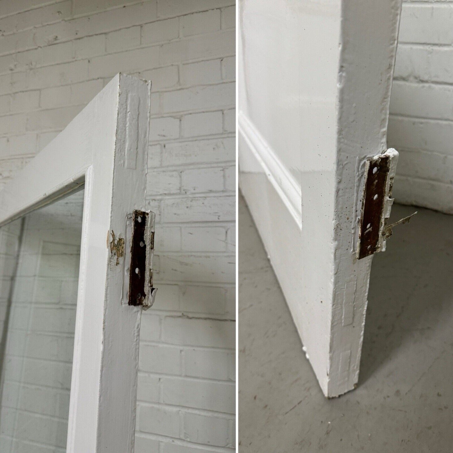 Reclaimed French Single Panel Glass Wooden Double Doors 2023 x 1557mm