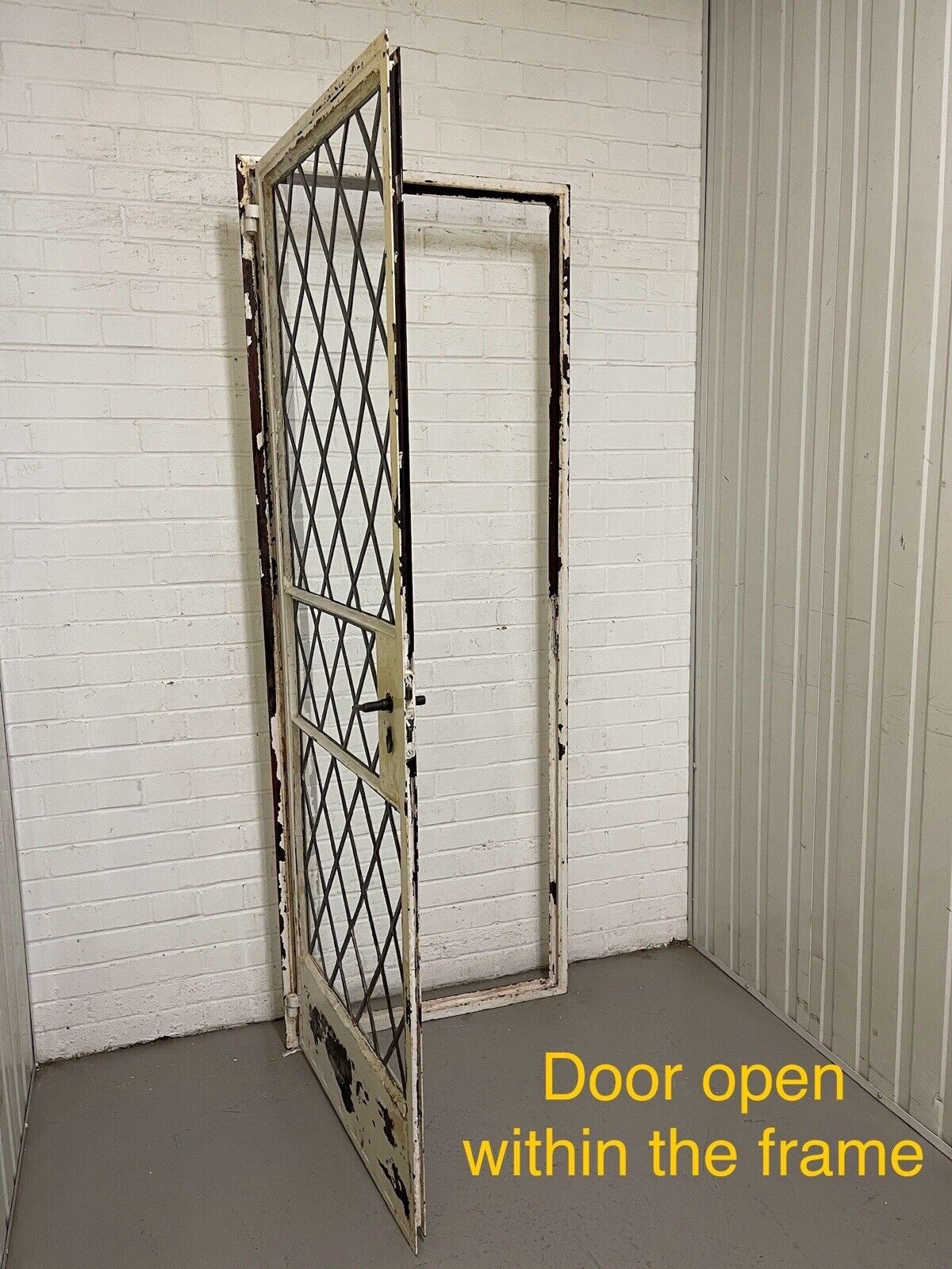 Reclaimed Vintage Industrial Crittall Crital Steel Metal Door Frame 2055 x 763mm
