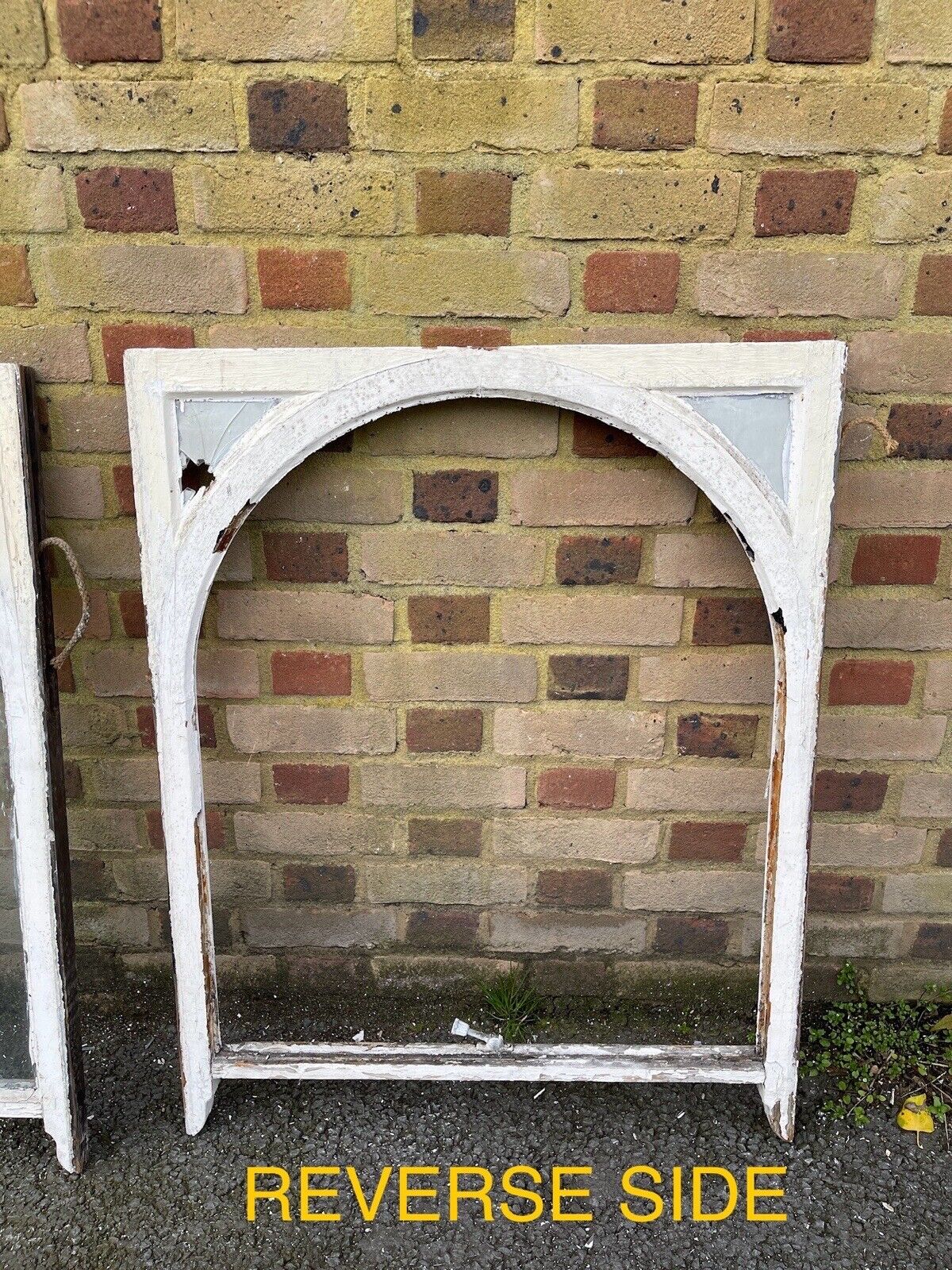 Job Lot of 3 Reclaimed Old Edwardian Arch Wooden Sash Windows 760 x 957mm
