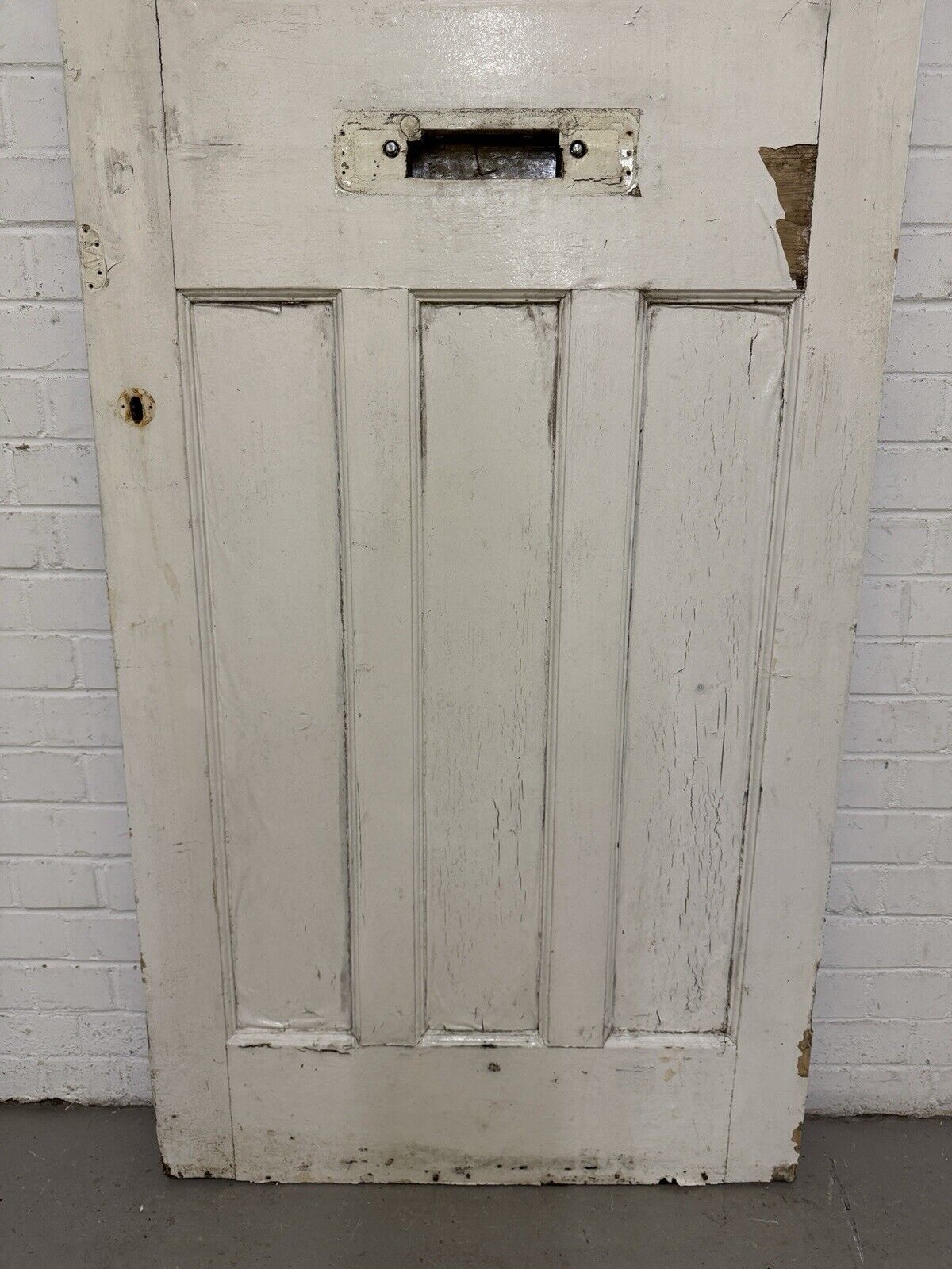 Reclaimed Victorian Edwardian Wooden Panel Front Door 2028 or 2024mm x 810mm