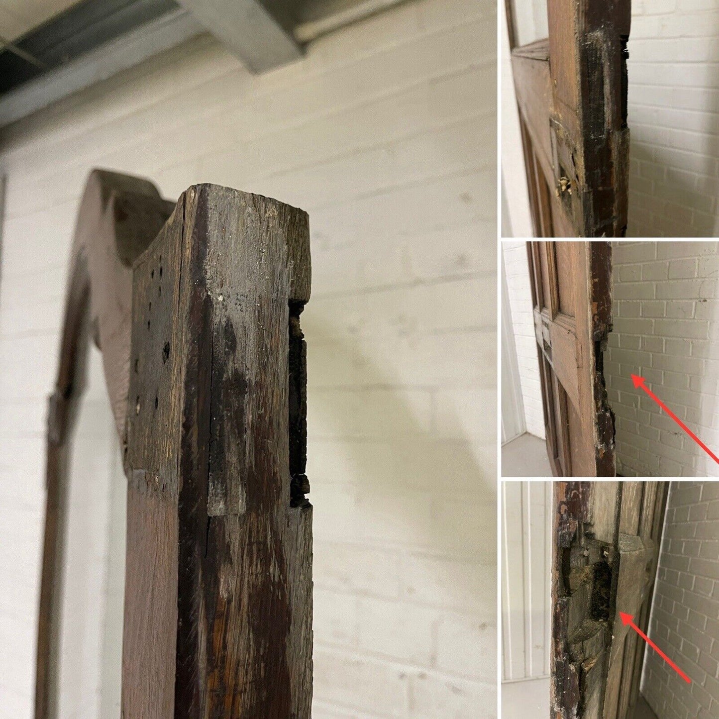 Reclaimed Oak Wooden Entrance Arch Front Door 2390 or 2590mm with Arch x 1105mm