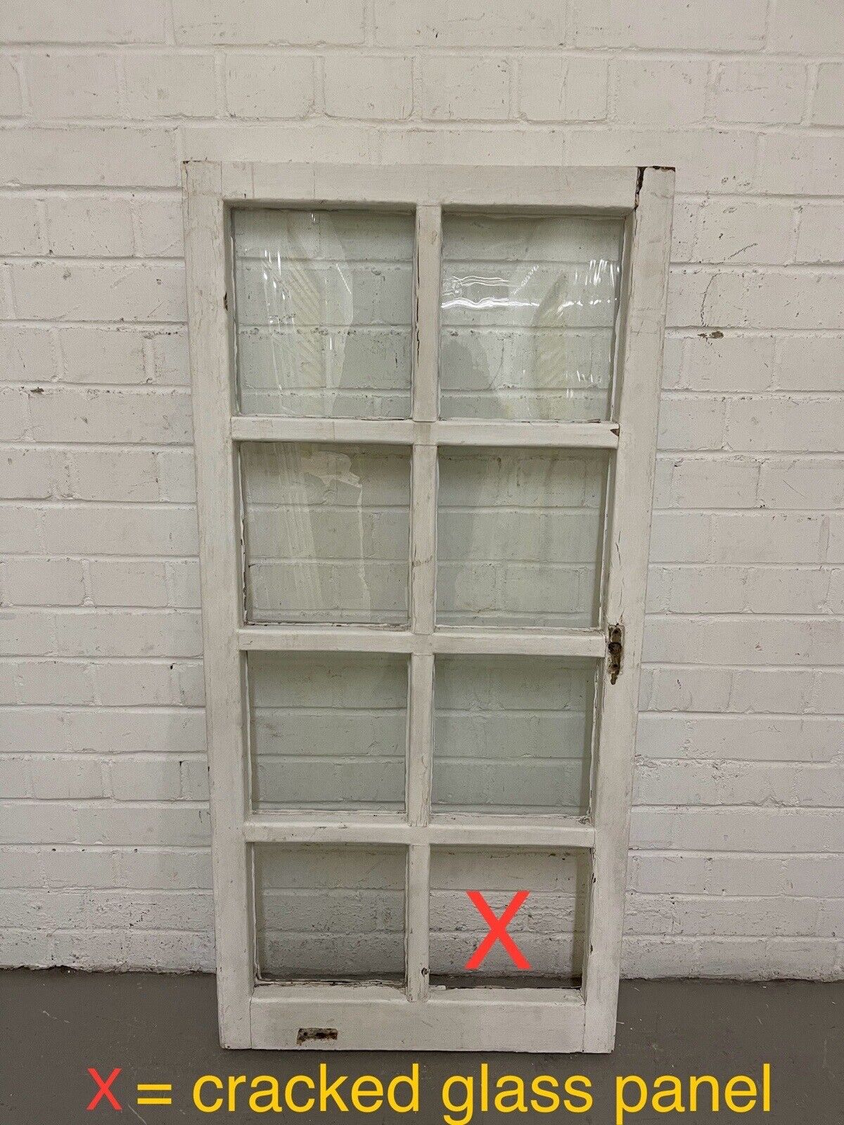 Reclaimed Old Modern Georgian Style 8 Panel Wooden Window 568 x 1175mm
