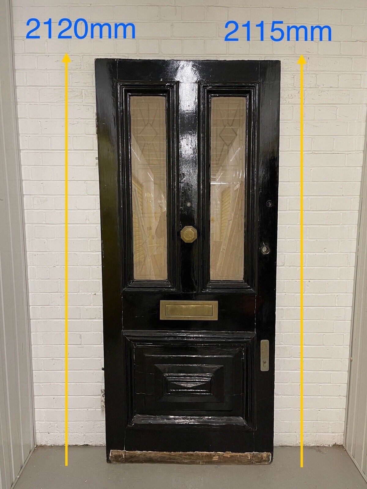 Reclaimed Victorian Edwardian Wooden Panel Front Door 2120 Or 2115 x 915mm
