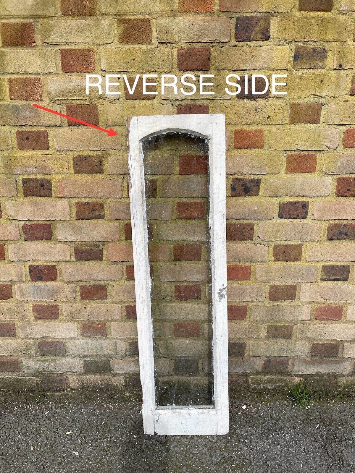 Job Lot Of 3 Reclaimed Old Edwardian Arch Wooden Windows 1095 x 300mm