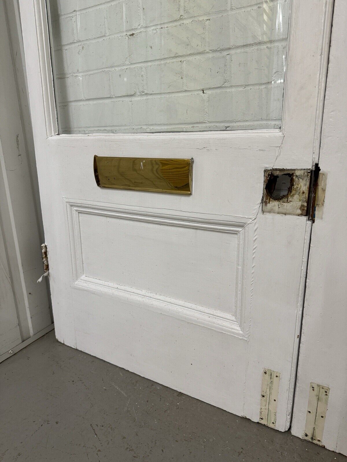 Reclaimed French Single Panel Glass Wooden Double Doors 2023 x 1557mm