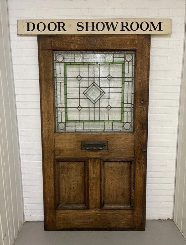 Reclaimed Arts And Crafts Old Oak Wooden Front Door 2120 Or 2125 x 1140mm