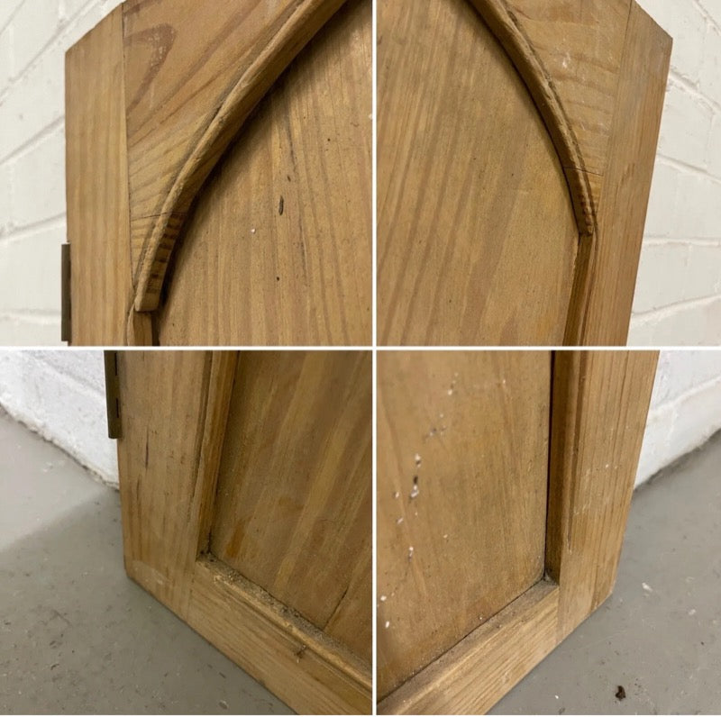 Three Reclaimed Pine Victorian Alcove Cupboard Doors 853 x 550mm 512 x 598mm