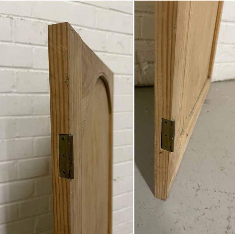 Three Reclaimed Pine Victorian Alcove Cupboard Doors 853 x 550mm 512 x 598mm