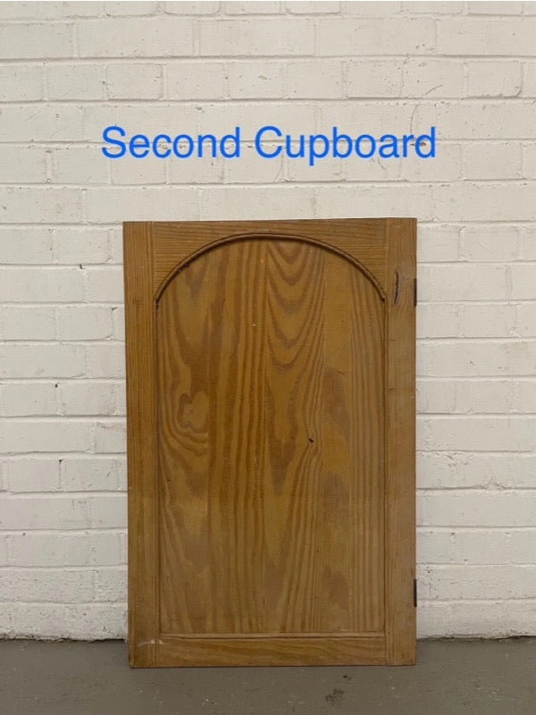 Three Reclaimed Pine Victorian Alcove Cupboard Doors 853 x 550mm 512 x 598mm