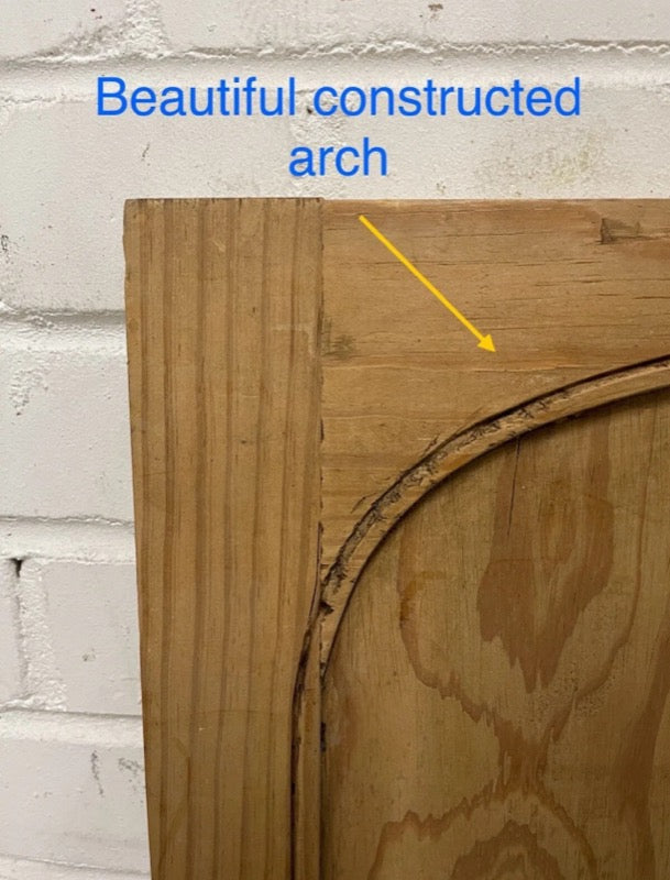 Three Reclaimed Pine Victorian Alcove Cupboard Doors 853 x 550mm 512 x 598mm