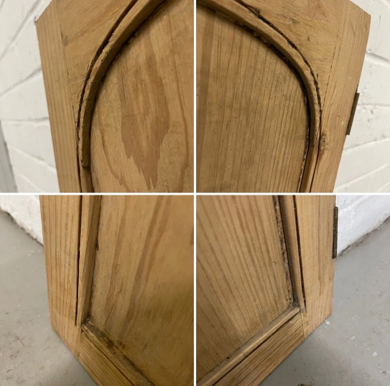 Three Reclaimed Pine Victorian Alcove Cupboard Doors 853 x 550mm 512 x 598mm