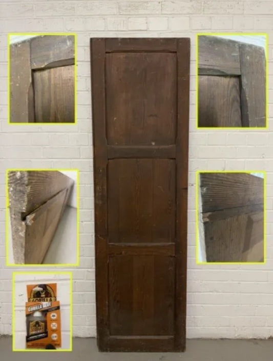 Reclaimed Arts And Crafts Victorian Alcove Cupboard Door 1805mm X 537 Or 530mm