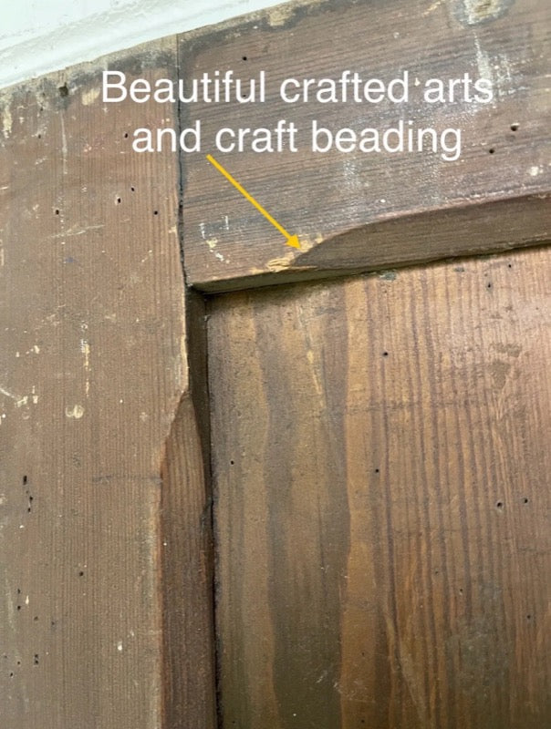 Reclaimed Arts And Crafts Victorian Alcove Cupboard Door 1805mm X 537 Or 530mm