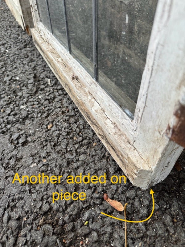 Job Lot Of 4 Reclaimed Leaded Light Panel Wooden Windows