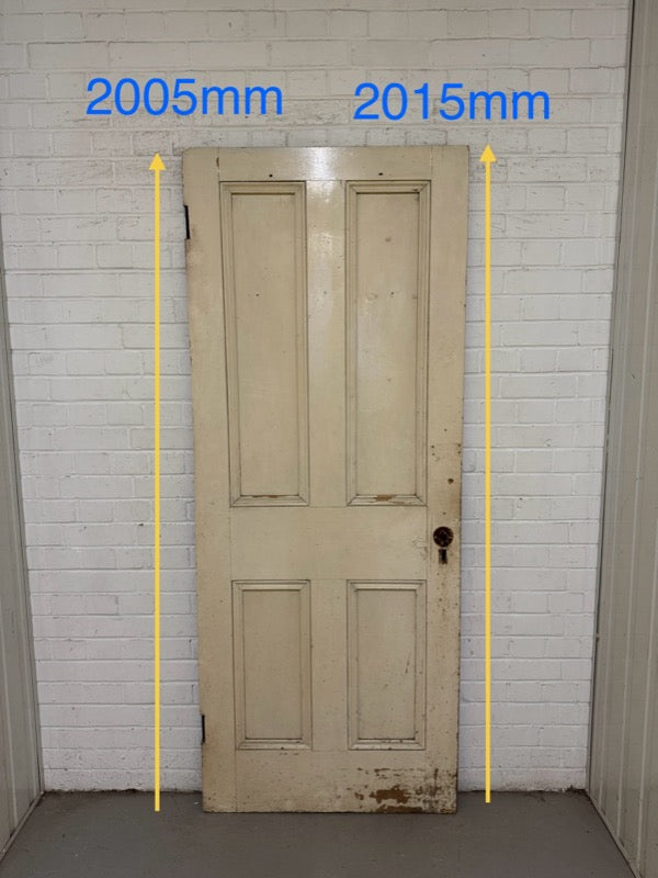 Reclaimed Victorian Pine Internal 4 panel Door 2005 Or 2015 x 805mm