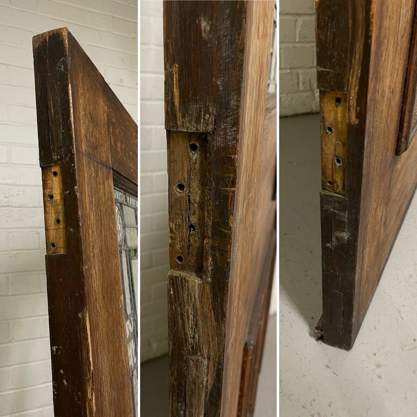 Reclaimed Arts And Crafts Old Oak Wooden Front Door 2120 Or 2125 x 1140mm