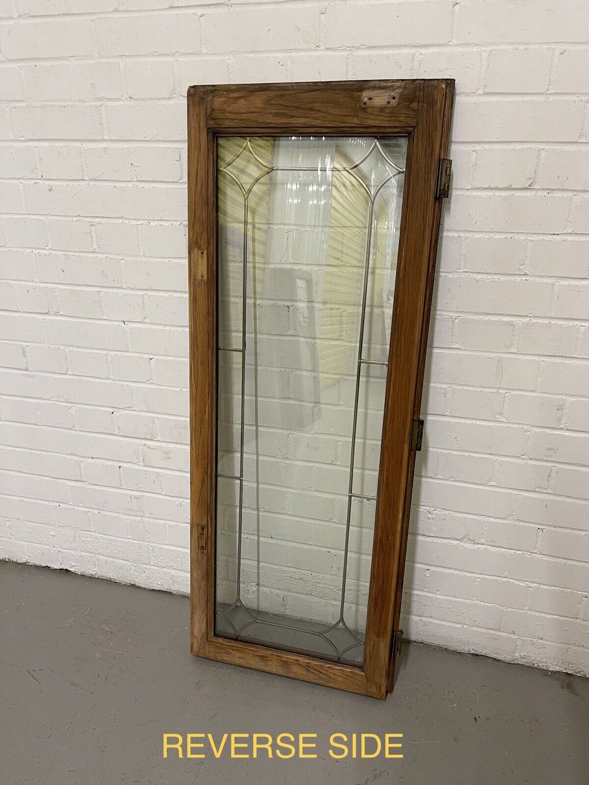 Job Lot Of Four Double Glazed Leaded Trim Oak Wooden Windows 1265 x 500mm