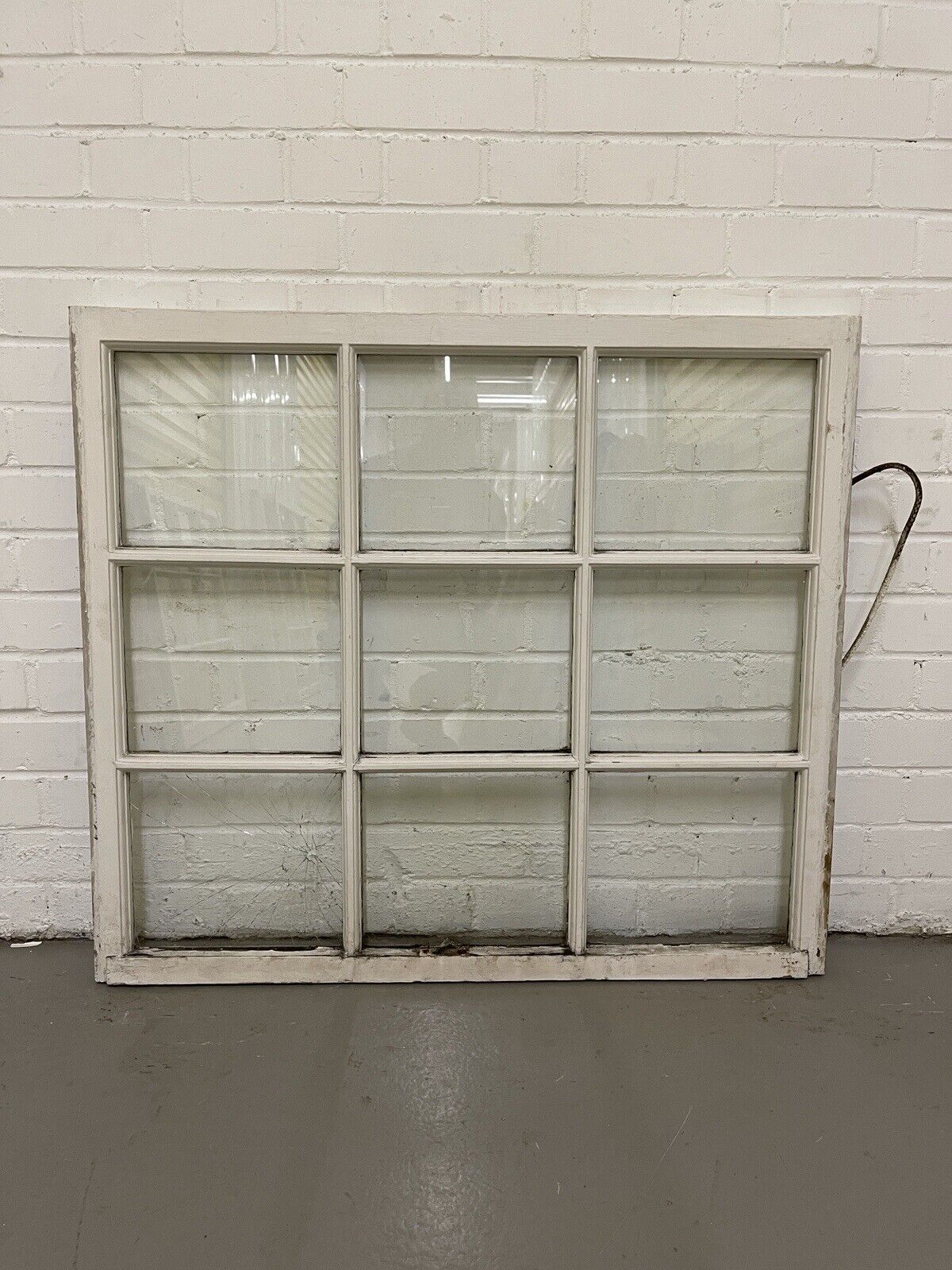 Reclaimed Old Georgian 9 Panel Wooden Window 910 x 807mm