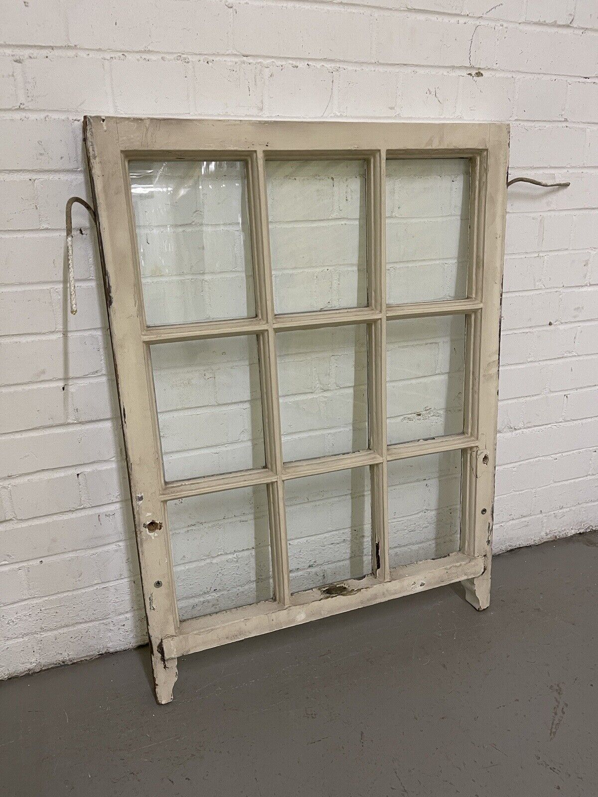 Reclaimed Old Georgian 9 Panel Wooden Window 680 x 925mm