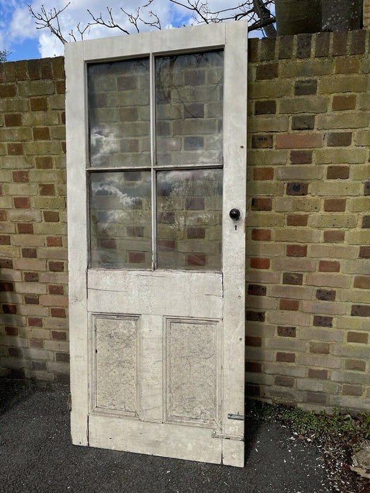 Reclaimed Old Victorian Georgian Wooden Panel Side Or Back Door 2090mm x 920mm
