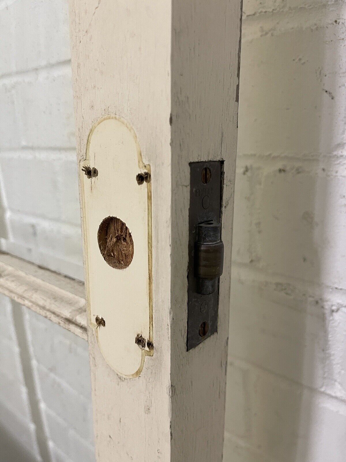 Reclaimed Georgian Wooden Panel Bevelled Glass Door 2006 x 810mm