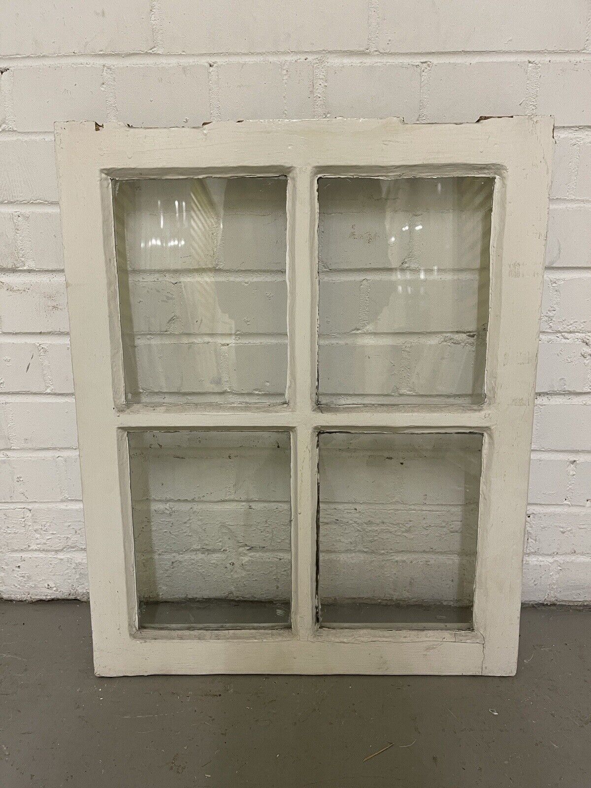 Reclaimed Old Georgian 4 Panel Wooden Window 520 x 640mm