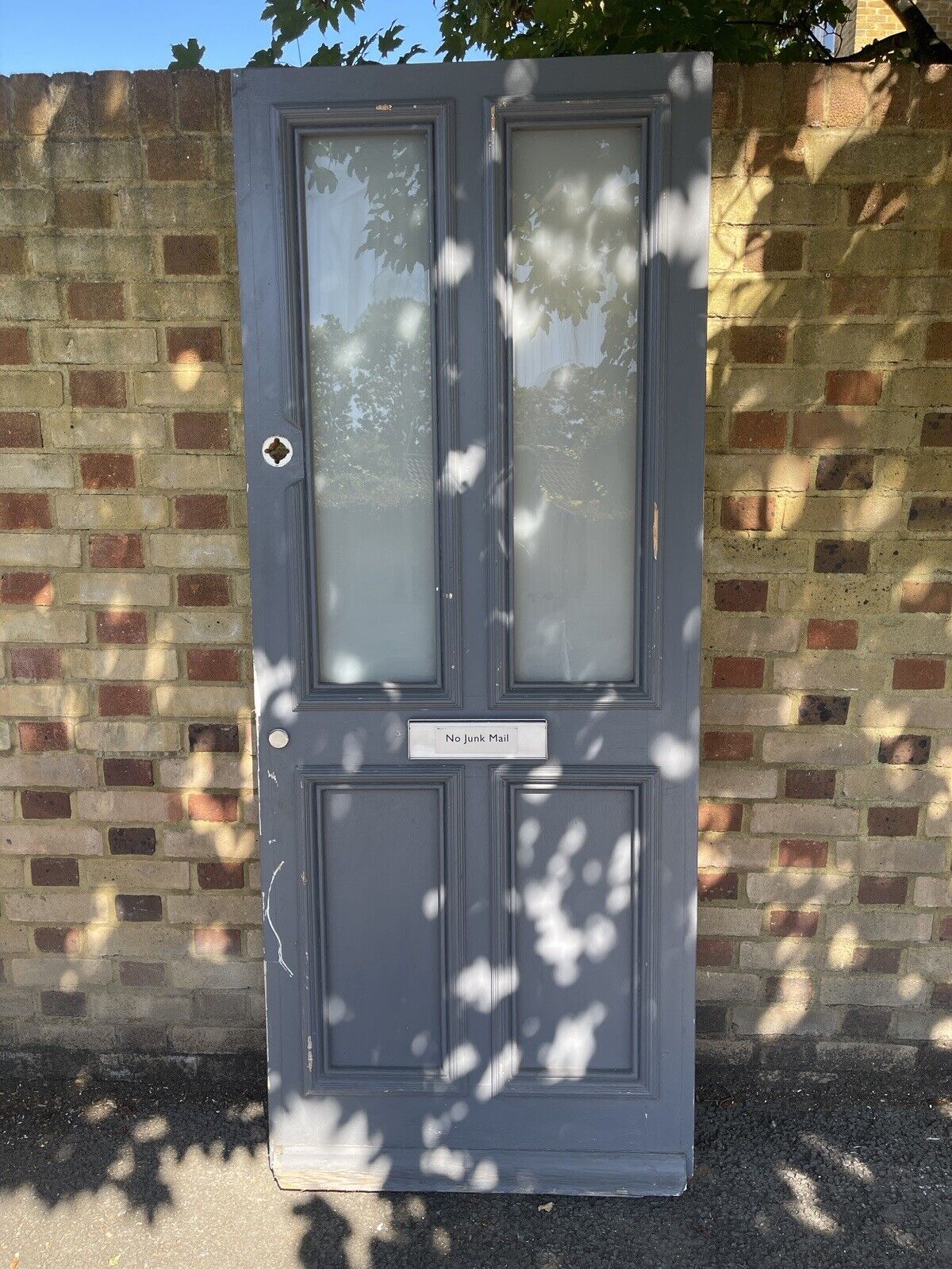 Reclaimed Victorian Wooden Panel External Front Door 2002 or 2030mm x 805mm