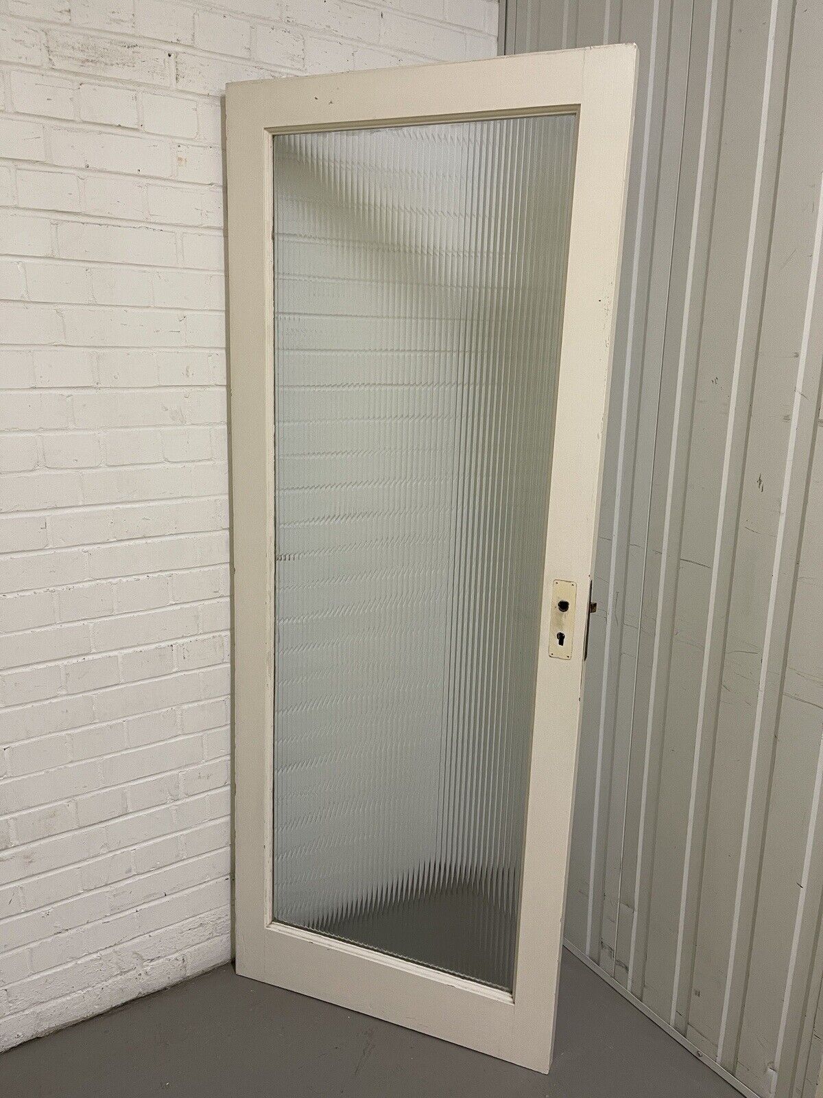 Reclaimed  Reeded Glass Internal Or External Door 1940 or 1945 x 760mm