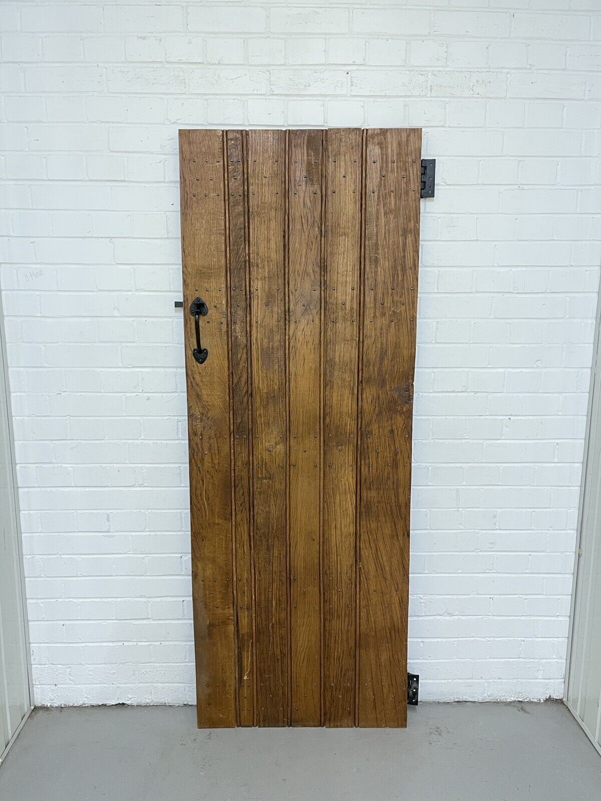Reclaimed Oak Old Handmade Studded Ledge and Brace door 1838 x 680mm
