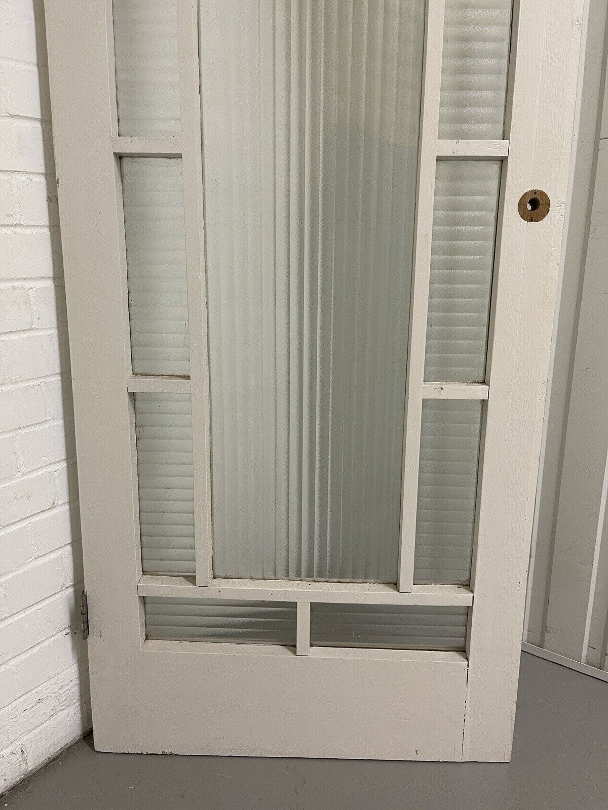 Art Deco Reeded Glass Internal Or External Door 1963 or 1950mm x 760mm