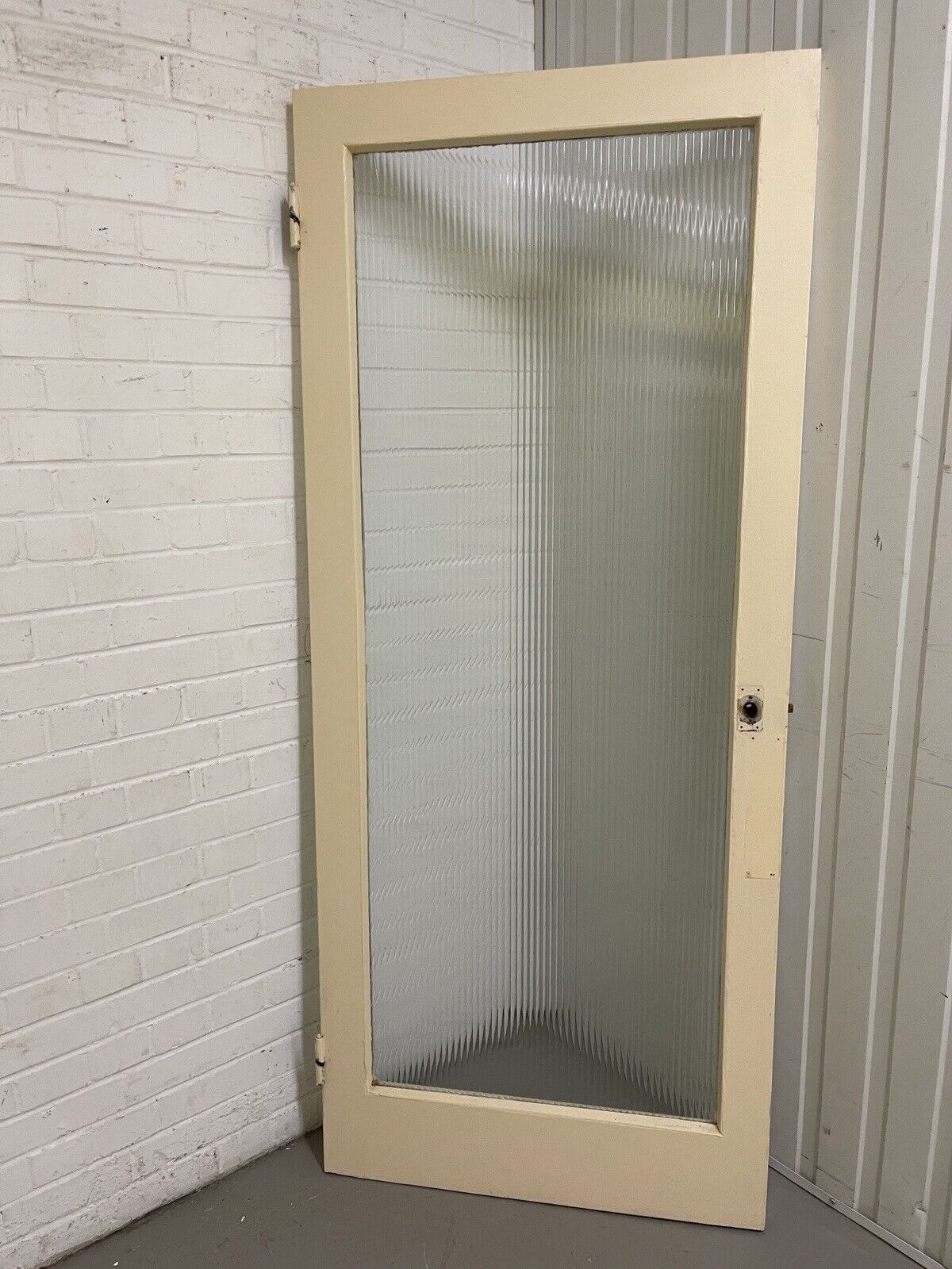 Reclaimed Reeded Glass Internal Or External Door 1970 or 1973 x 835mm