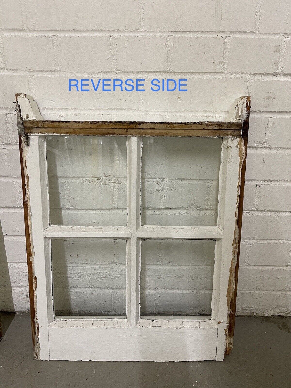 Pair Of Reclaimed Georgian 4 Panel Wooden Panel Sash Window 547 x 463mm