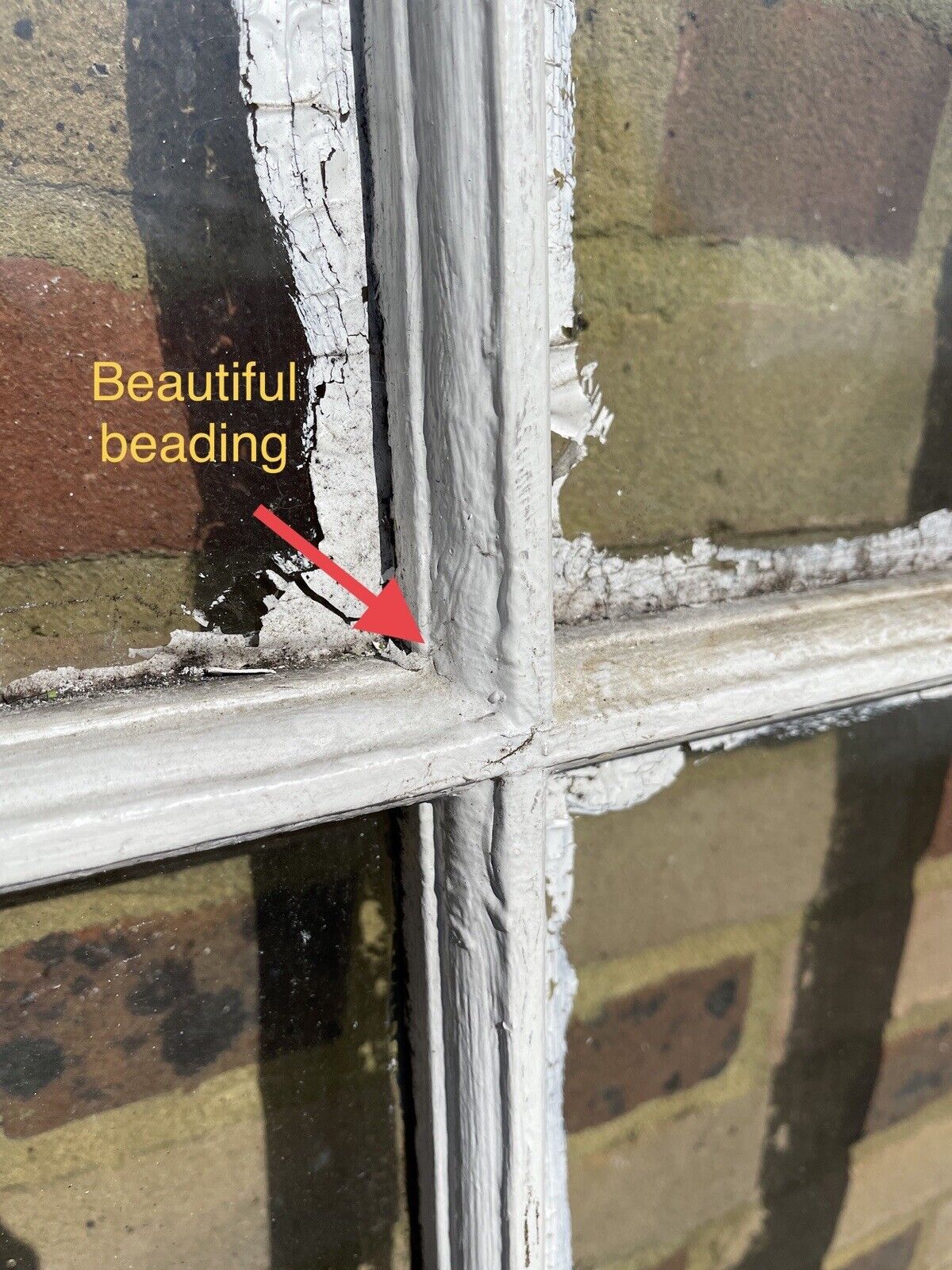 Reclaimed Old Georgian 8 Panel Wooden Window 1305 x 525mm