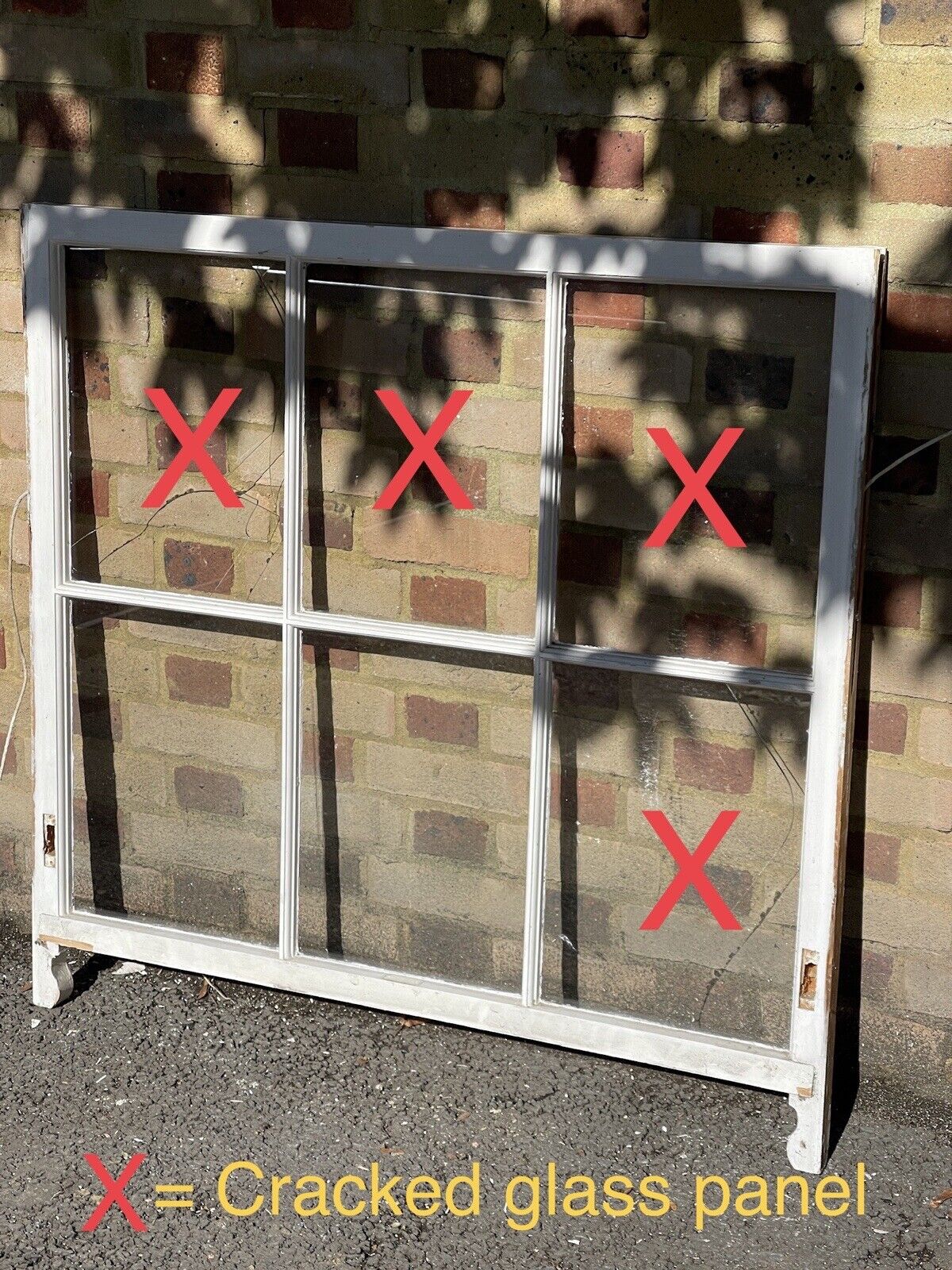 Reclaimed Old Georgian 6 Panel Wooden Window 1060 x 1025mm