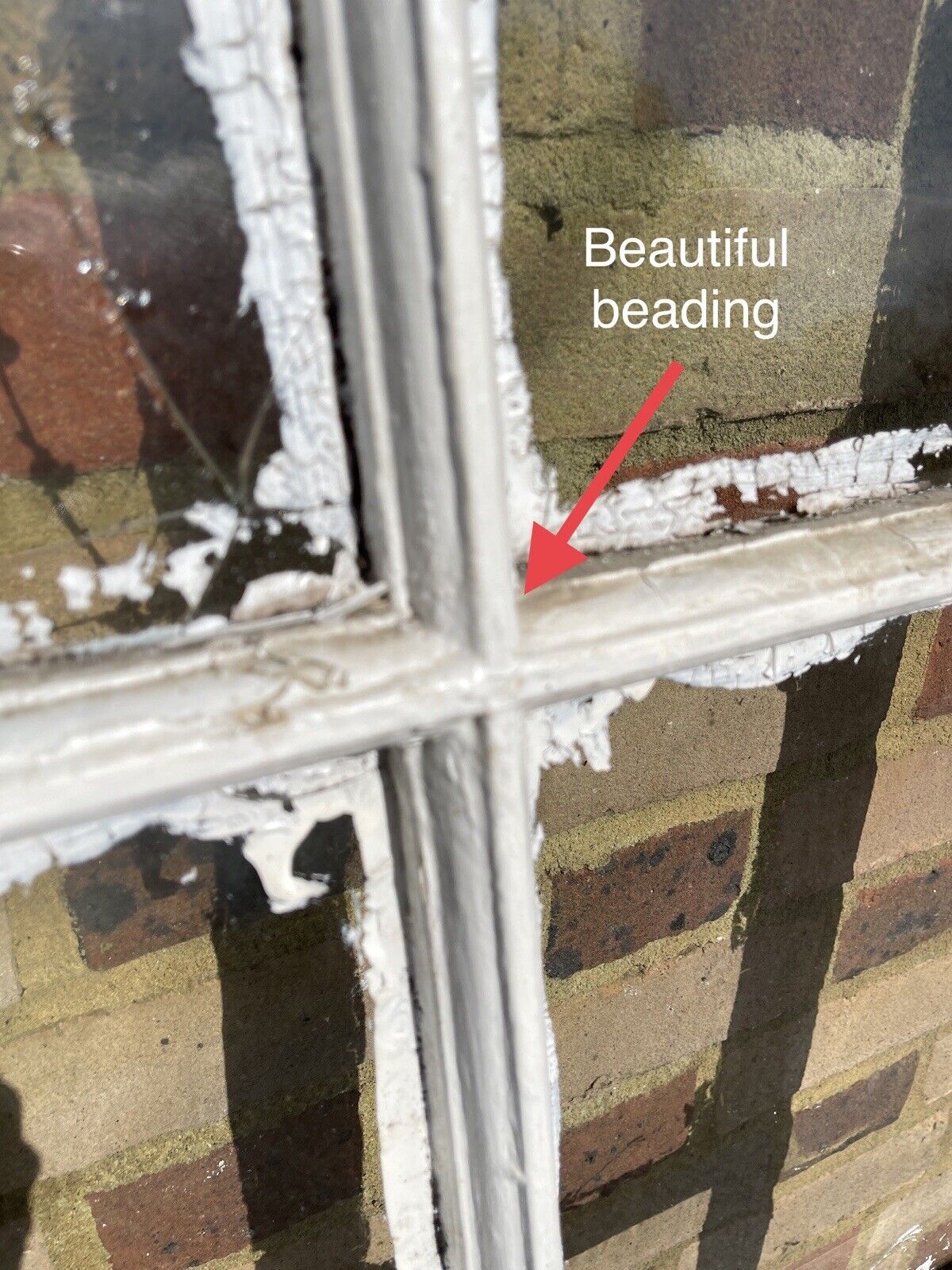 Reclaimed Old Georgian 8 Panel Wooden Window 1310 x 535mm