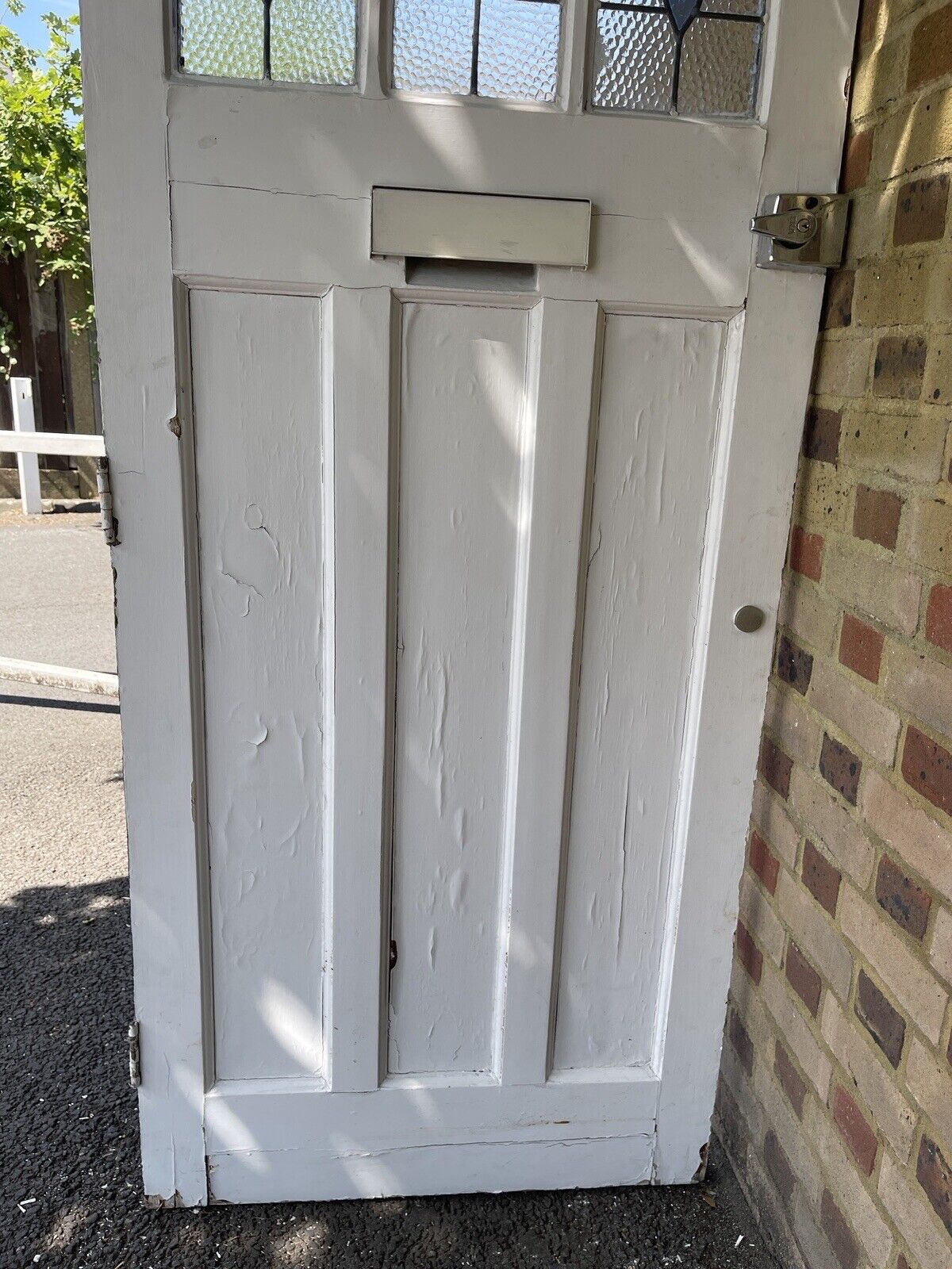Reclaimed Old Edwardian Victorian Wooden Panel Front Door 2070mm x 860mm