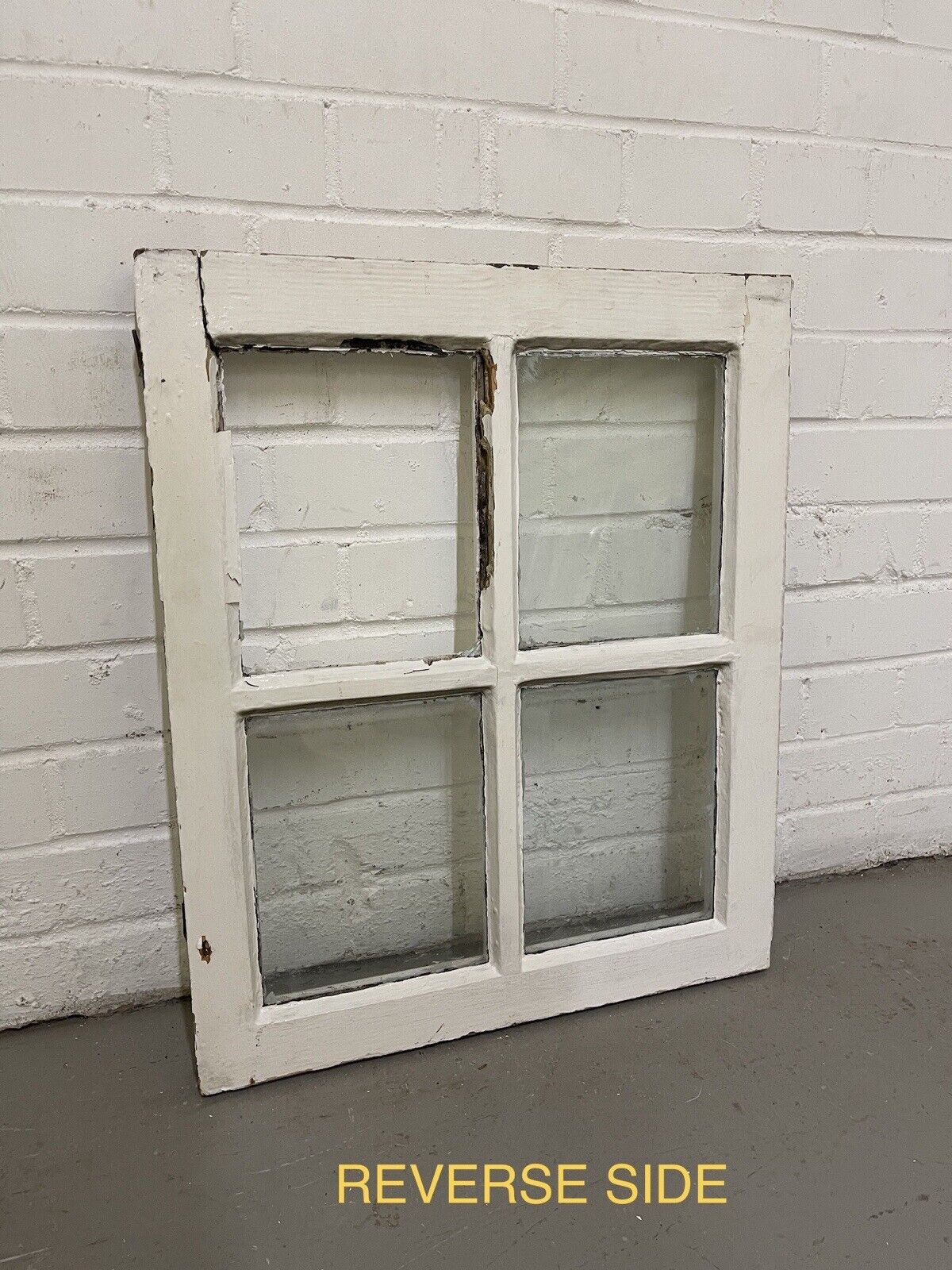 Reclaimed Old Georgian 4 Panel Wooden Window 490 x 585mm