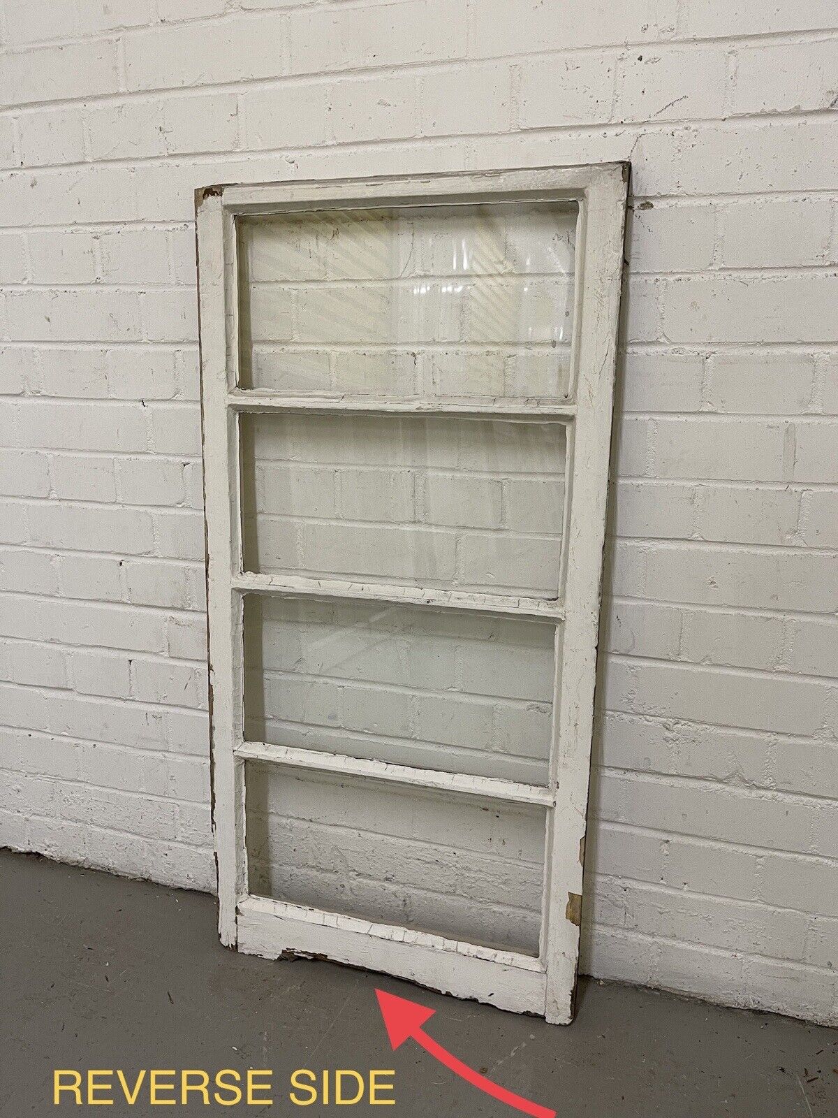 Reclaimed Old Georgian 4 panel Wooden Window 1045 or 1035 x 520mm